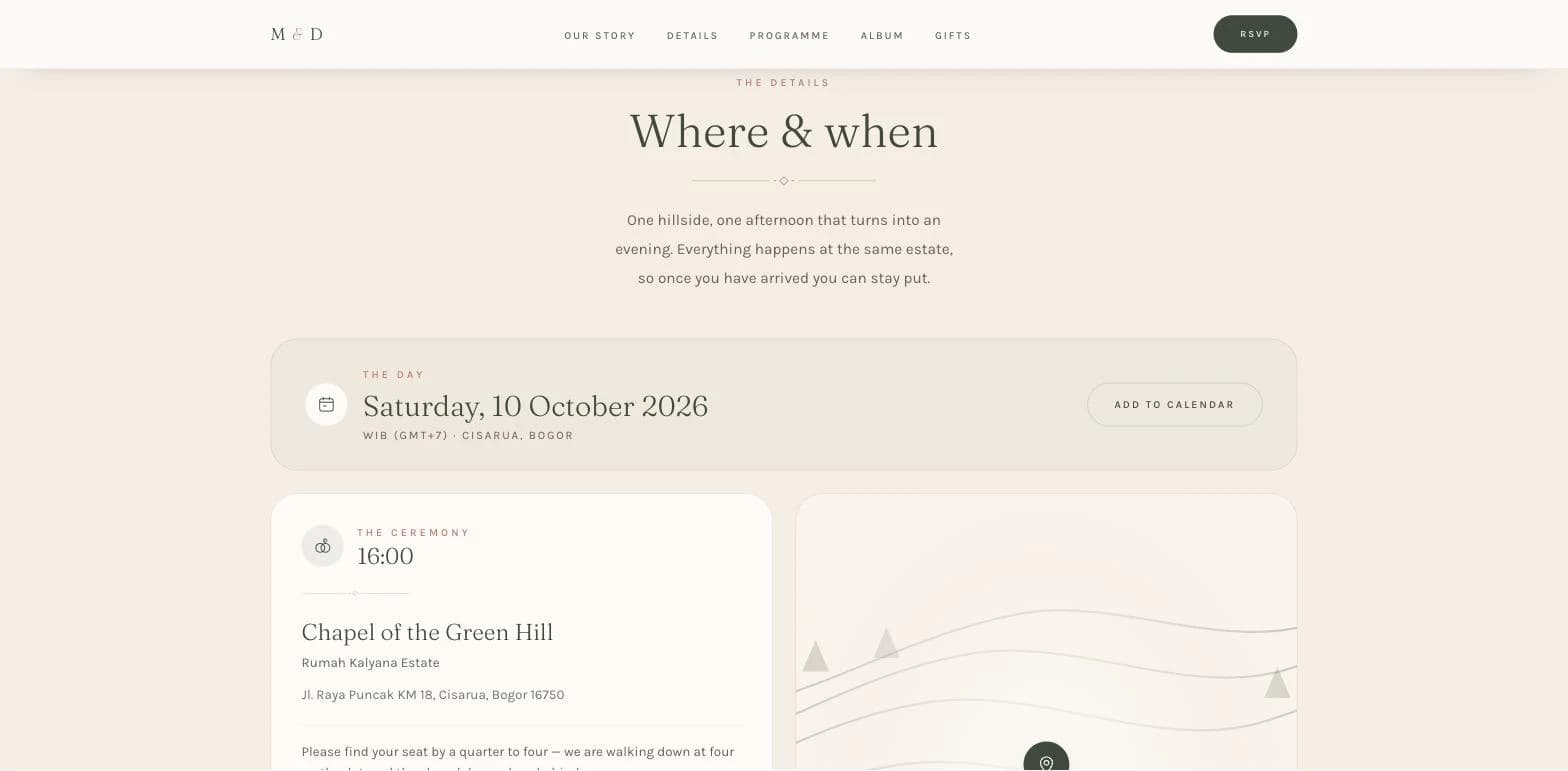 Maya & Daniel — Where & when